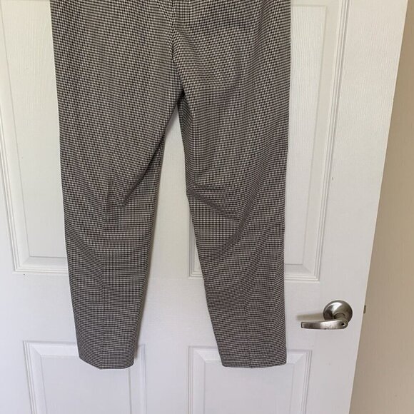 Talbots Heritage Pants Womens Size 8 Black Houndstooth Straight Leg - Picture 7 of 11
